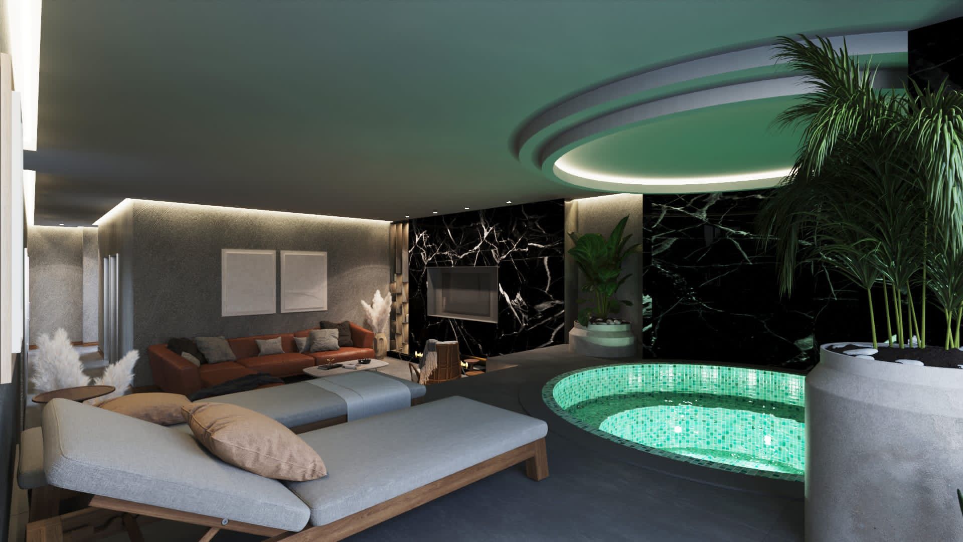 OCEAN CLUB FİTNESS & SPA  VIP ROOMS (HILTON MASLAK) <br> <br>  Interior